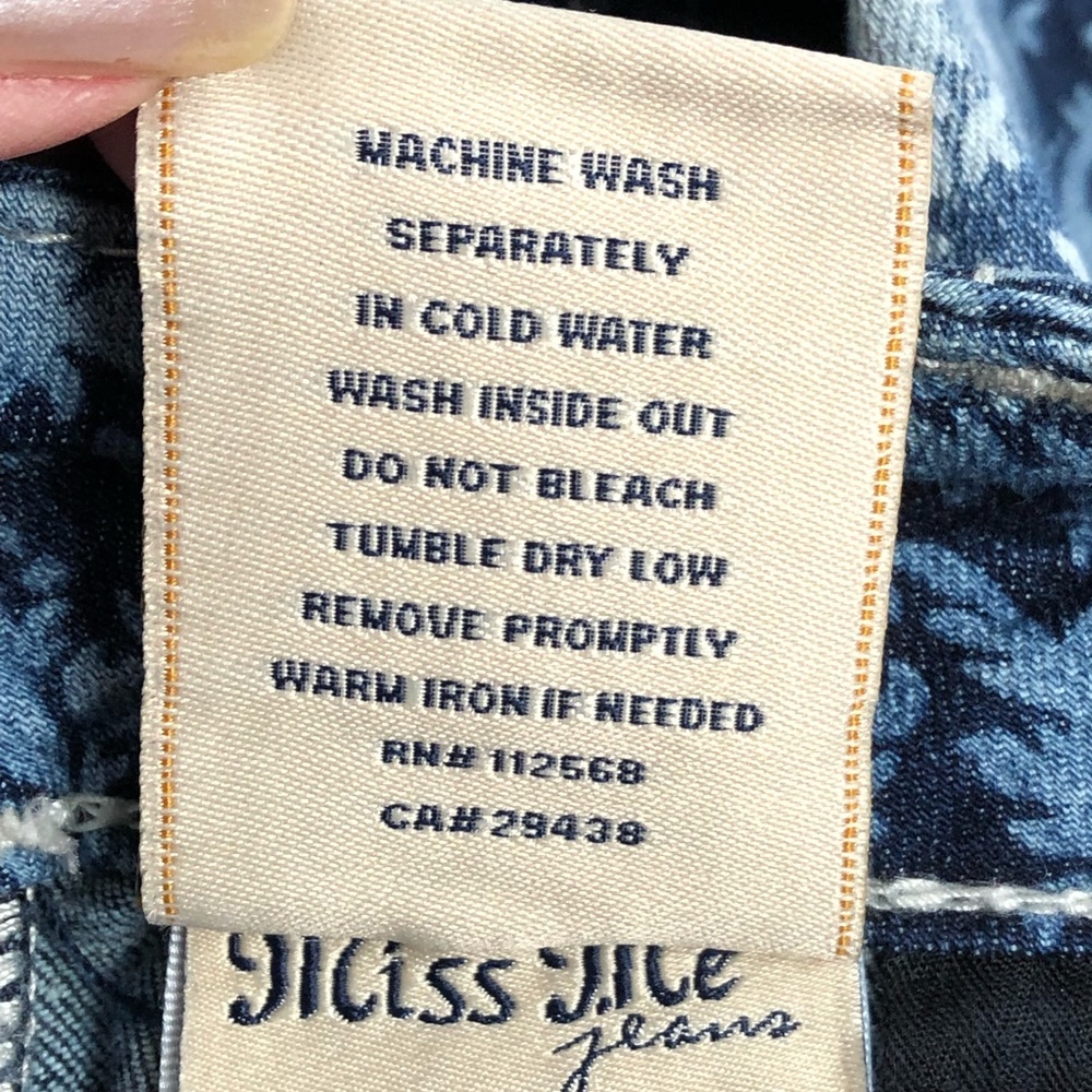 Miss Me FDL Print Cuffed Capri Jeans 26 - Picture 5 of 8